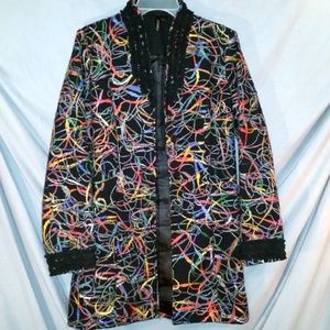 Black & Multicolored Ethyl Jacket